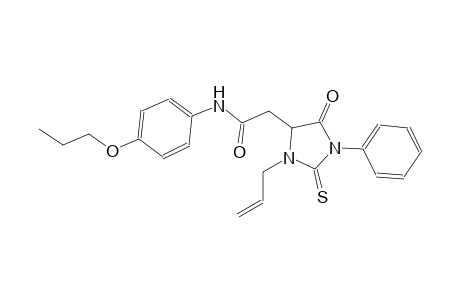 2-(3-allyl-5-oxo-1-phenyl-2-thioxo-4-imidazolidinyl)-N-(4-propoxyphenyl)acetamide