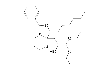 3-{2-[1-(Benzyloxy)heptyl]-1,3-dithian-2-yl}-1,1-diethoxypropan-2-ol