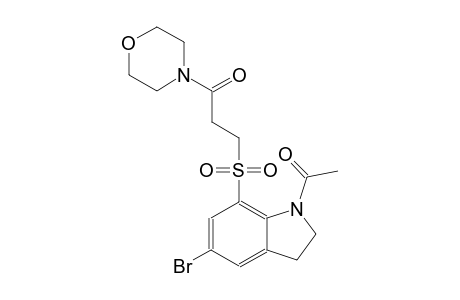 1H-indole, 1-acetyl-5-bromo-2,3-dihydro-7-[[3-(4-morpholinyl)-3-oxopropyl]sulfonyl]-