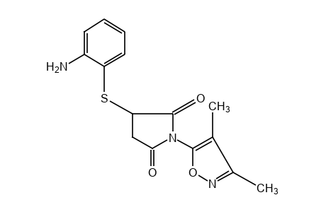 2-[(o-aminophenyl)thio]-N-(3,4-dimethyl-5-isoxazolyl)succinimide