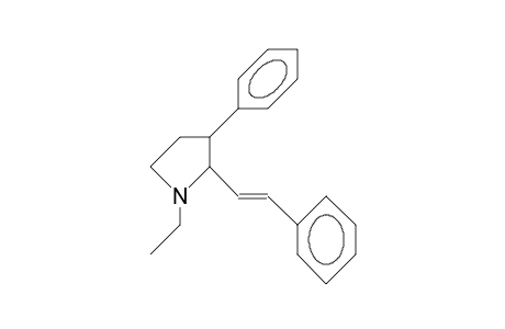Pyrrolidine, 1-ethyl-3-phenyl-2-(2-phenylethenyl)-,[2.alpha.(E),3.alpha.]-