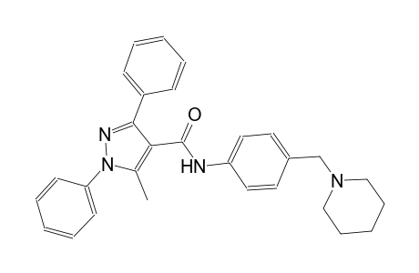 5-methyl-1,3-diphenyl-N-[4-(1-piperidinylmethyl)phenyl]-1H-pyrazole-4-carboxamide