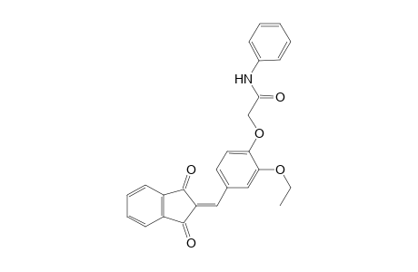 2-{4-[(1,3-dioxo-1,3-dihydro-2H-inden-2-ylidene)methyl]-2-ethoxyphenoxy}-N-phenylacetamide