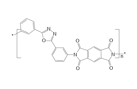 Ordered poly(oxadiazole-imide)
