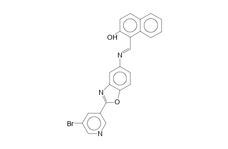 2-(5-Bromo-3-pyridyl)-5-[(2-hydroxy-1-naphthyl)methyleneamino]benzoxazole