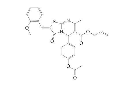 allyl (2Z)-5-[4-(acetyloxy)phenyl]-2-(2-methoxybenzylidene)-7-methyl-3-oxo-2,3-dihydro-5H-[1,3]thiazolo[3,2-a]pyrimidine-6-carboxylate