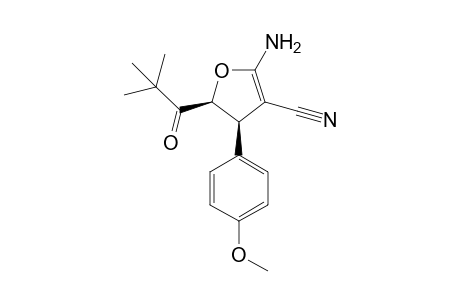 (4R*,5S*)-2-amino-4-(4-methoxyphenyl)-5-pivaloyl-4,5-dihydrofuran-3-carbonitrile