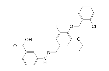 3-((2E)-2-{4-[(2-chlorobenzyl)oxy]-3-ethoxy-5-iodobenzylidene}hydrazino)benzoic acid