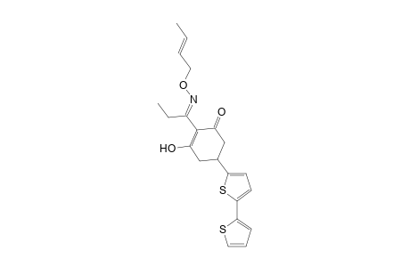 2-Cyclohexen-1-one, 5-[2,2'-bithiophen]-5-yl-2-[1-[(2-butenyloxy)imino]propyl]-3-hydroxy-, (?,E)-