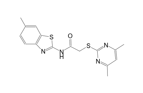 acetamide, 2-[(4,6-dimethyl-2-pyrimidinyl)thio]-N-(6-methyl-2-benzothiazolyl)-