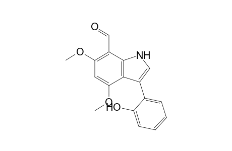 3-(2-hydroxyphenyl)-4,6-dimethoxy-1H-indole-7-carbaldehyde