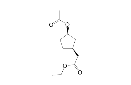 Ethyl (1R*,2R*/S*)-3-acetoxycyclopentaneacetate