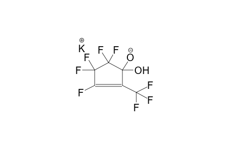 1-TRIFLUOROMETHYL-5,5-DIHYDROXYPENTAFLUOROCYCLOPENTENE, POTASSIUM SALT