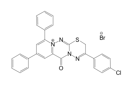 3-(4-Chlorophenyl)-6-oxo-8,10-diphenyl-2H,6H-pyrido[2,1-f][1,3,4]thiadiazino[2,3-c][1,2,4]triazin-11-ium bromide