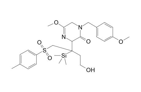 3-[4'-hydroxy-1'-(p-tolylsulphonyl)-2'-trimethylsilylbutan-2'-yl]-5-methoxy-1-(4-methoxybenzyl)-3,6-dihydropyrazin-2(1H)-one