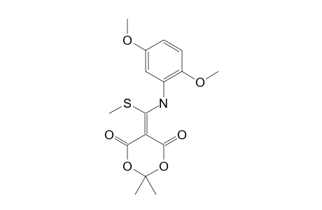 5-[(2,5-DIMETHOXYANILINO)-(METHYLTHIO)-METHYLENE]-2,2-DIMETHYL-1,3-DIOXANE-4,6-DIONE