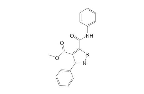 4-Isothiazolecarboxylic acid, 3-phenyl-5-[(phenylamino)carbonyl]-,methyl ester