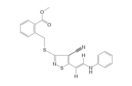 trans-alpha-{[5-(2-ANILINOVINYL)-4-CYANO-3-ISOTHIAZOLYL]THIO}-o-TOLUIC ACID, METHYL ESTER