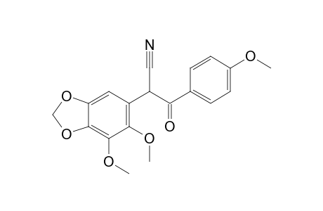 3-(4-Methoxyphenyl)-3-oxo-2-(2,3-dimethoxy-4,5-methylenedioxyphenyl)propanenitrile