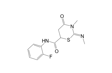 (2Z)-N-(2-fluorophenyl)-3-methyl-2-[(Z)-methylimino]-4-oxotetrahydro-2H-1,3-thiazine-6-carboxamide