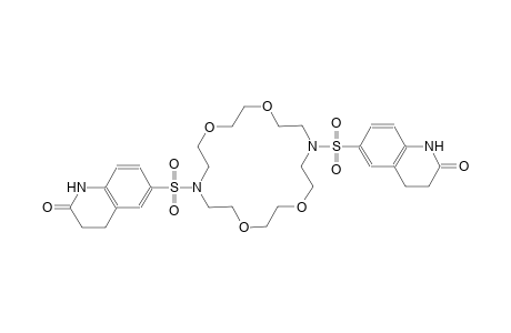 2(1H)-quinolinone, 3,4-dihydro-6-[[16-[(1,2,3,4-tetrahydro-2-oxo-6-quinolinyl)sulfonyl]-1,4,10,13-tetraoxa-7,16-diazacyclooctadec-7-yl]sulfonyl]-