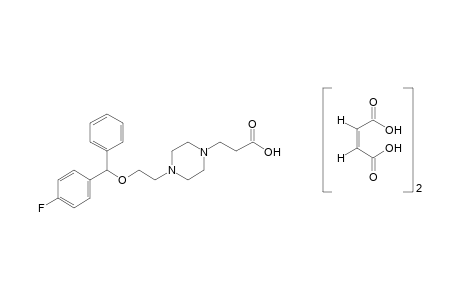 4-{2-[(p-fluorophenyl)phenylmethoxy]ethyl}-1-piperazinepropionic acid, maleate(1:2)