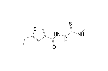 2-[(5-ethyl-3-thienyl)carbonyl]-N-methylhydrazinecarbothioamide