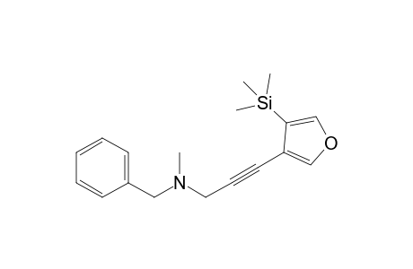 3-(Trimethylsilyl)-4-[3'-(benzylmethylamino)propynyl]furan