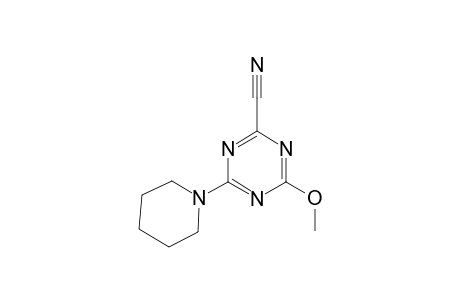4-Methoxy-6-(1-piperidinyl)-1,3,5-triazine-2-carbonitrile