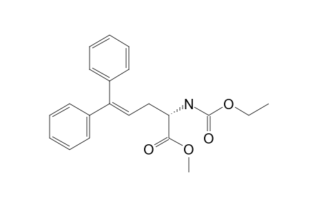 (2S)-2-(carbethoxyamino)-5,5-diphenyl-pent-4-enoic acid methyl ester