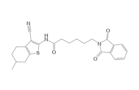 1H-isoindole-2-hexanamide, N-(3-cyano-4,5,6,7-tetrahydro-6-methylbenzo[b]thien-2-yl)-2,3-dihydro-1,3-dioxo-