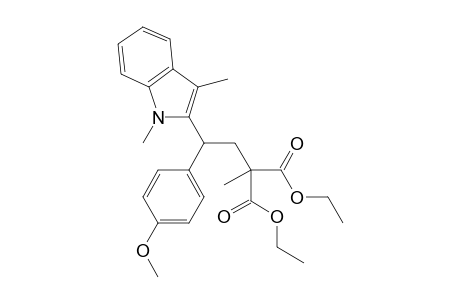 diethyl 2-(2-(1,3-dimethyl-1H-indol-2-yl)-2-(4-methoxyphenyl)ethyl)-2-methylmalonate