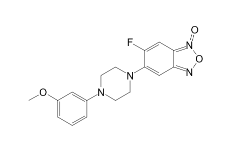 5-Fluoranyl-6-[4-(3-methoxyphenyl)piperazin-1-yl]-3-oxidanidyl-2,1,3-benzoxadiazol-3-ium