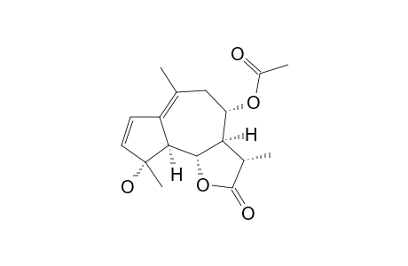 MATRICIN;(-)-(3-S*,3A-R*,4-S*,9-R*,9A-S*,9B-S*)-4-ACETOXY-2,3,3A,4,5,9,9A,9B-OCTAHYDRO-9-HYDROXY-3,6,9-TRIMETHYLAZULENO-[4.5-B]-FURAN-2-ONE