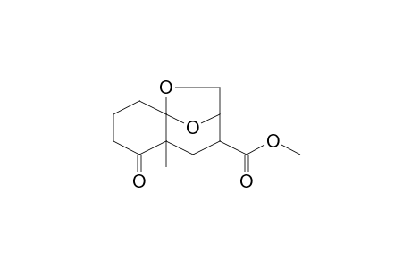 6-Methyl-5-oxo-11,12-dioxatricyclo[7.2.1.0(1,6)]dodecane-8-carboxylic acid, methyl ester