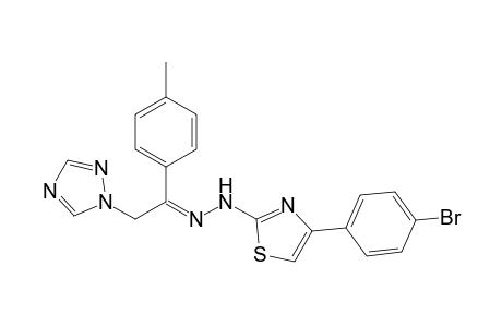 4-(4-bromophenyl)-N-[(E)-[1-(4-methylphenyl)-2-(1,2,4-triazol-1-yl)ethylidene]amino]-1,3-thiazol-2-amine