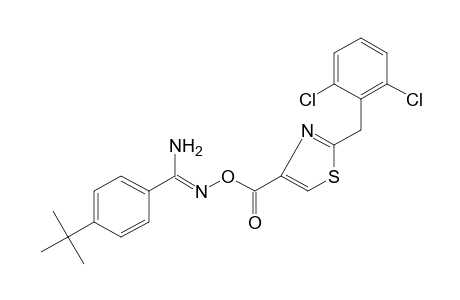 p-tert-butyl-O-{[2-(2,6-dichlorobenzyl)-4-thiazolyl]carbonyl}benamidoxime