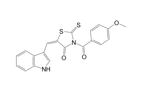 (5Z)-5-(1H-Indol-3-ylmethylene)-3-(4-methoxybenzoyl)-2-thioxo-1,3-thiazolidin-4-one