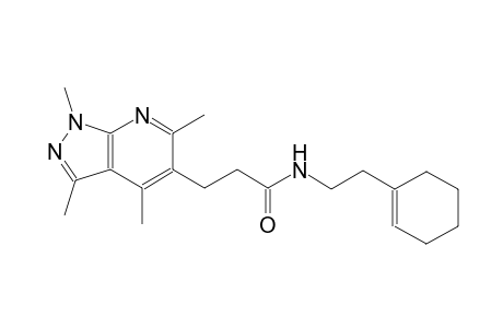 1H-pyrazolo[3,4-b]pyridine-5-propanamide, N-[2-(1-cyclohexen-1-yl)ethyl]-1,3,4,6-tetramethyl-