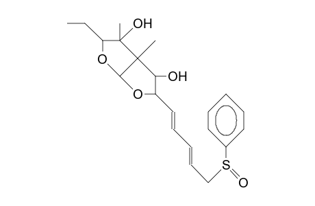 4,6-Dihydroxy-5,6-dimethyl-7-ethyl-3-(5-phenylsulfinyl-(E,E)-penta-1,3-dien-1-yl)-1(S,R)-2,8-dioxa-bicyclo(3.3.0)octane