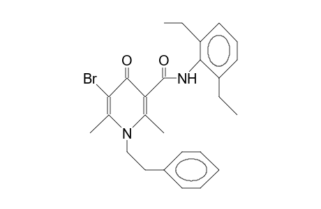 5-Bromo-2,6-dimethyl-1-phenethyl-N-(2,6-diethylphenyl)-4(1H)-oxopyridine-