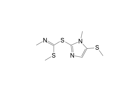 N-Methyl-1-[(1-methyl-5-mthylthio-1H-2-imidazolyl)thio](methylthio)methabimine isomer