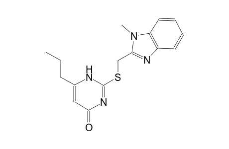 2-([(1-Methyl-1H-benzimidazol-2-yl)methyl]sulfanyl)-6-propyl-4(1H)-pyrimidinone