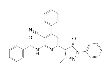 N-[3-cyano-6-(3-methyl-5-oxidanylidene-1-phenyl-4H-pyrazol-4-yl)-4-phenyl-pyridin-2-yl]benzamide