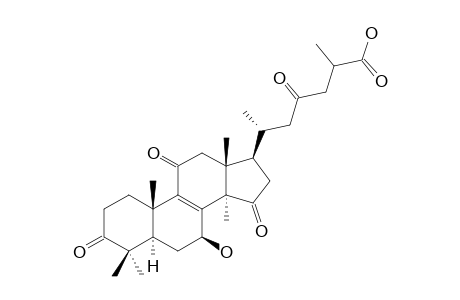 GANODERIC-ACID-C;7-BETA-HYDROXY-3,11,15,23-TETRAOXO-5-ALPHA-LANOST-8-EN-26-OIC-ACID