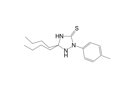 1,2,4-triazolidine-3-thione, 5,5-dibutyl-2-(4-methylphenyl)-