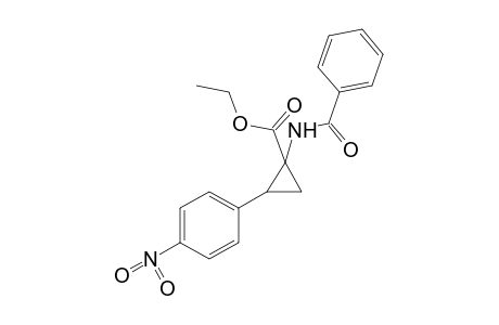 1-benzamido-2-(p-nitrophenyl)cyclopropanecarboxylic acid, ethyl ester
