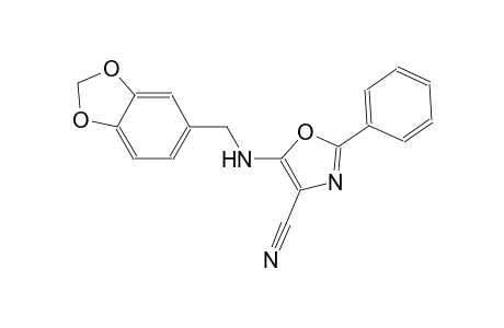 5-[(1,3-benzodioxol-5-ylmethyl)amino]-2-phenyl-1,3-oxazole-4-carbonitrile