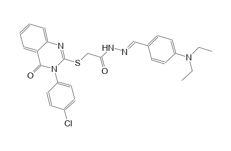 2-{[3-(4-chlorophenyl)-4-oxo-3,4-dihydro-2-quinazolinyl]sulfanyl}-N'-{(E)-[4-(diethylamino)phenyl]methylidene}acetohydrazide
