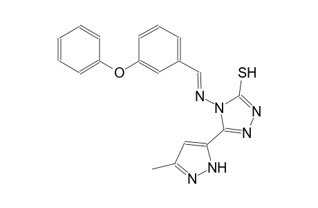 5-(3-methyl-1H-pyrazol-5-yl)-4-{[(E)-(3-phenoxyphenyl)methylidene]amino}-4H-1,2,4-triazole-3-thiol